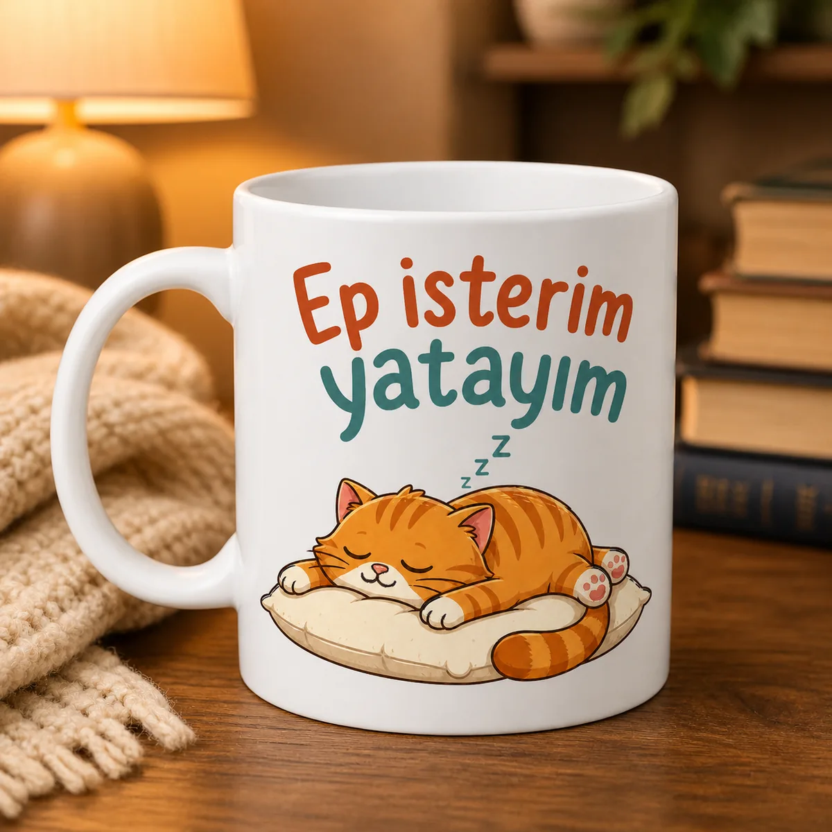 Ep İsterim Yatayım — Uykucu Kedili Kupa