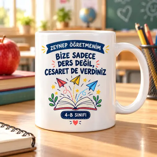 Bize Sadece Ders Değil, Cesaret de Verdiniz — Kişiye Özel Öğretmen Kupası